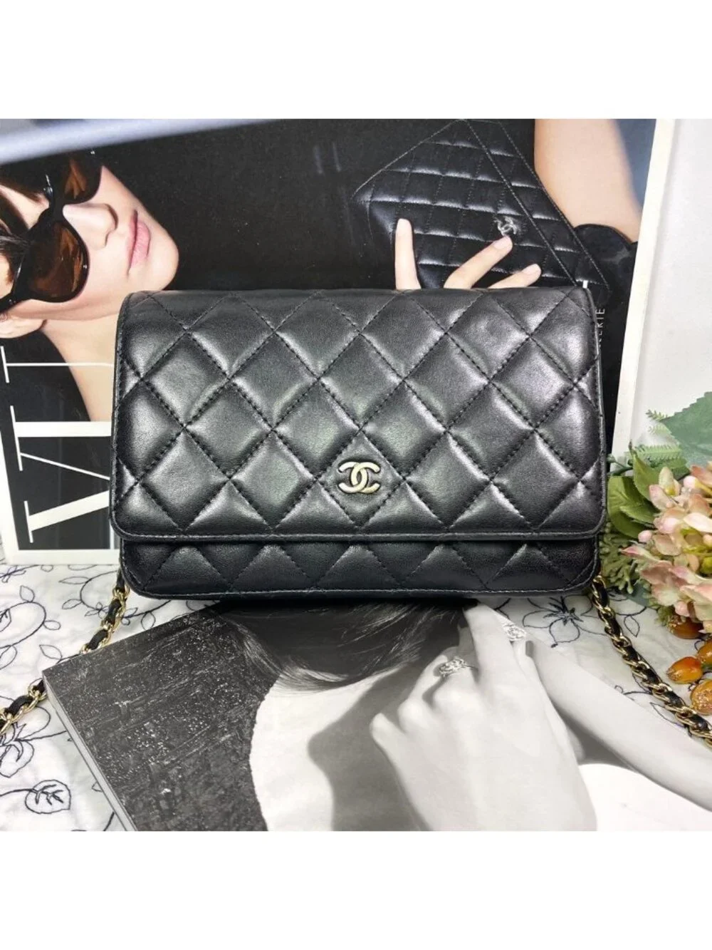 Chanel Chain Wallet Black Quilted Shoulder Bag